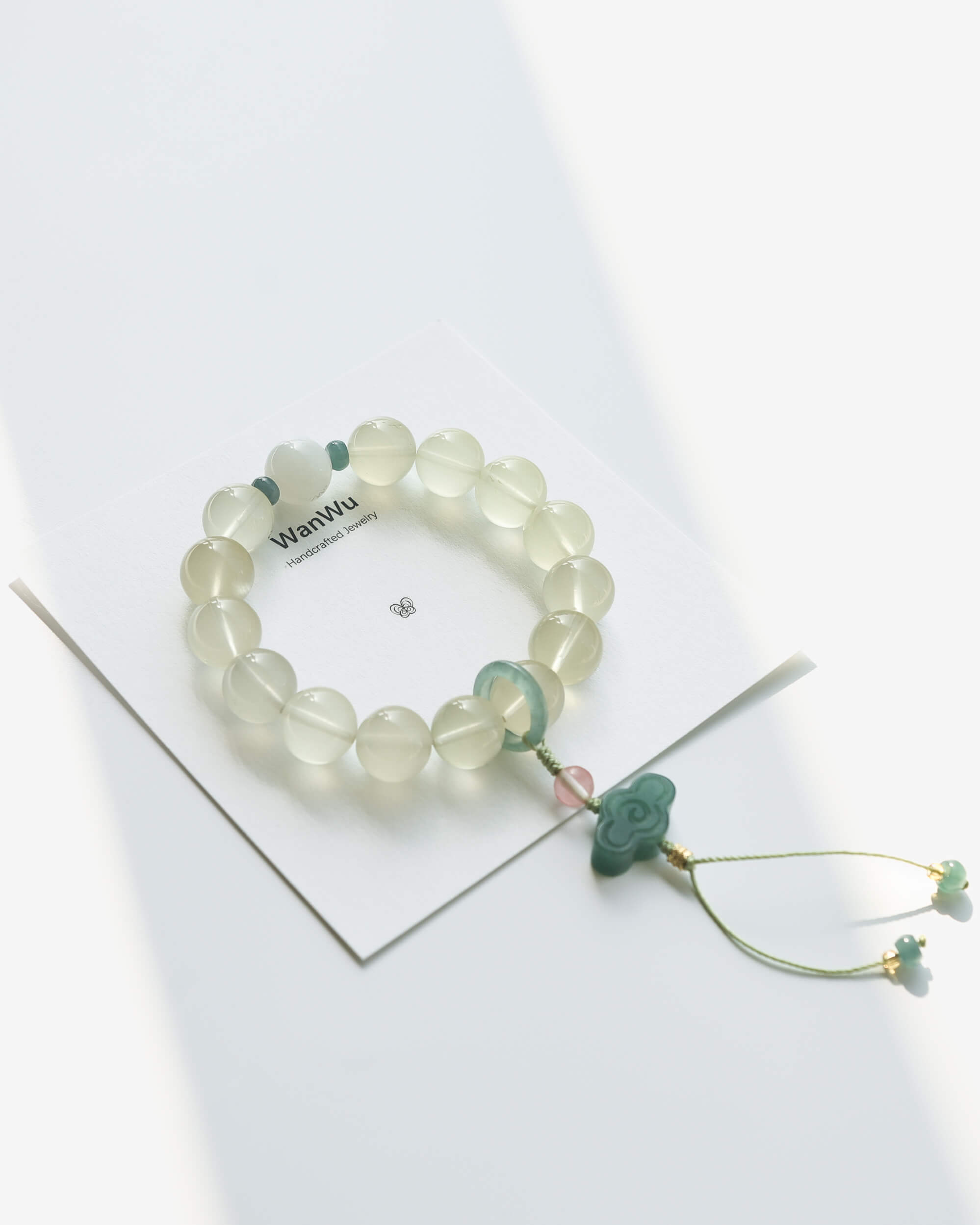 Lemon Citrine, Jadeite, Nephrite Beaded Bracelet