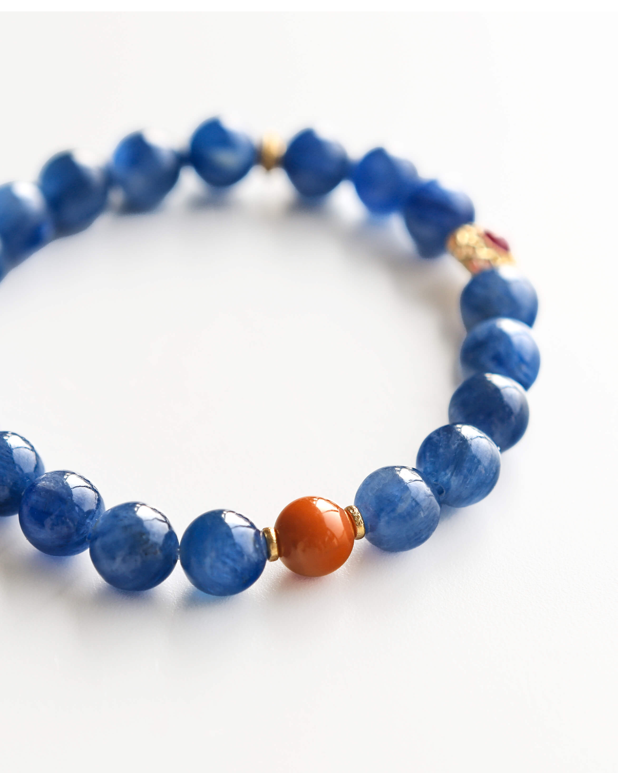 Grade AAA Natural Blue Kyanite Stretch Bracelet – 7.5 Inches – Handmade Gemstone Jewelry