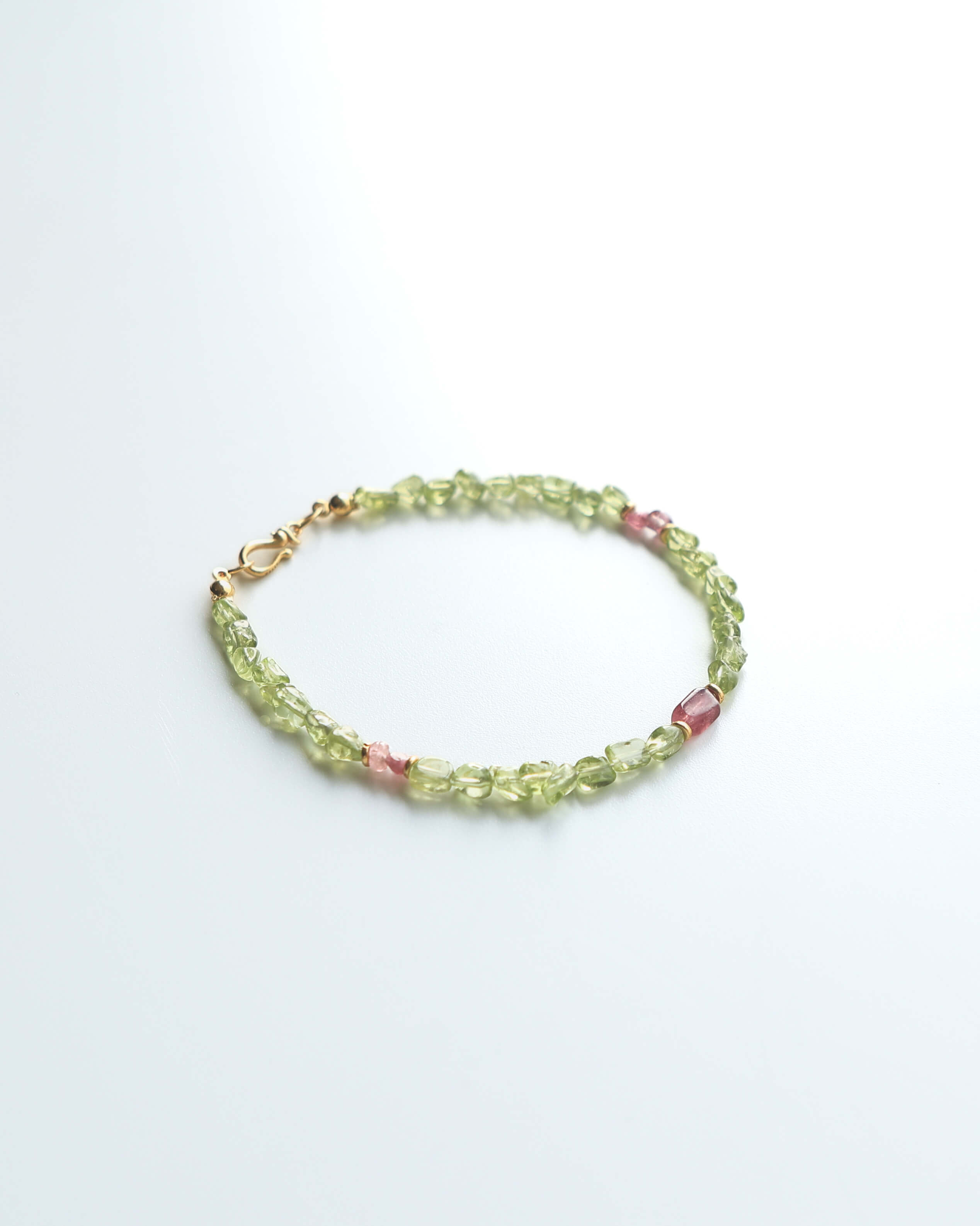 Peridot & Pink Tourmaline Bracelet