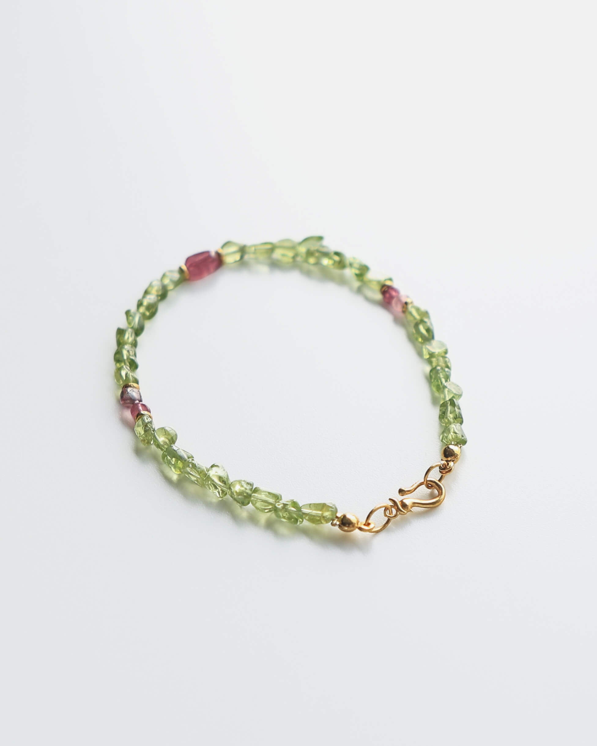 Peridot & Pink Tourmaline Bracelet