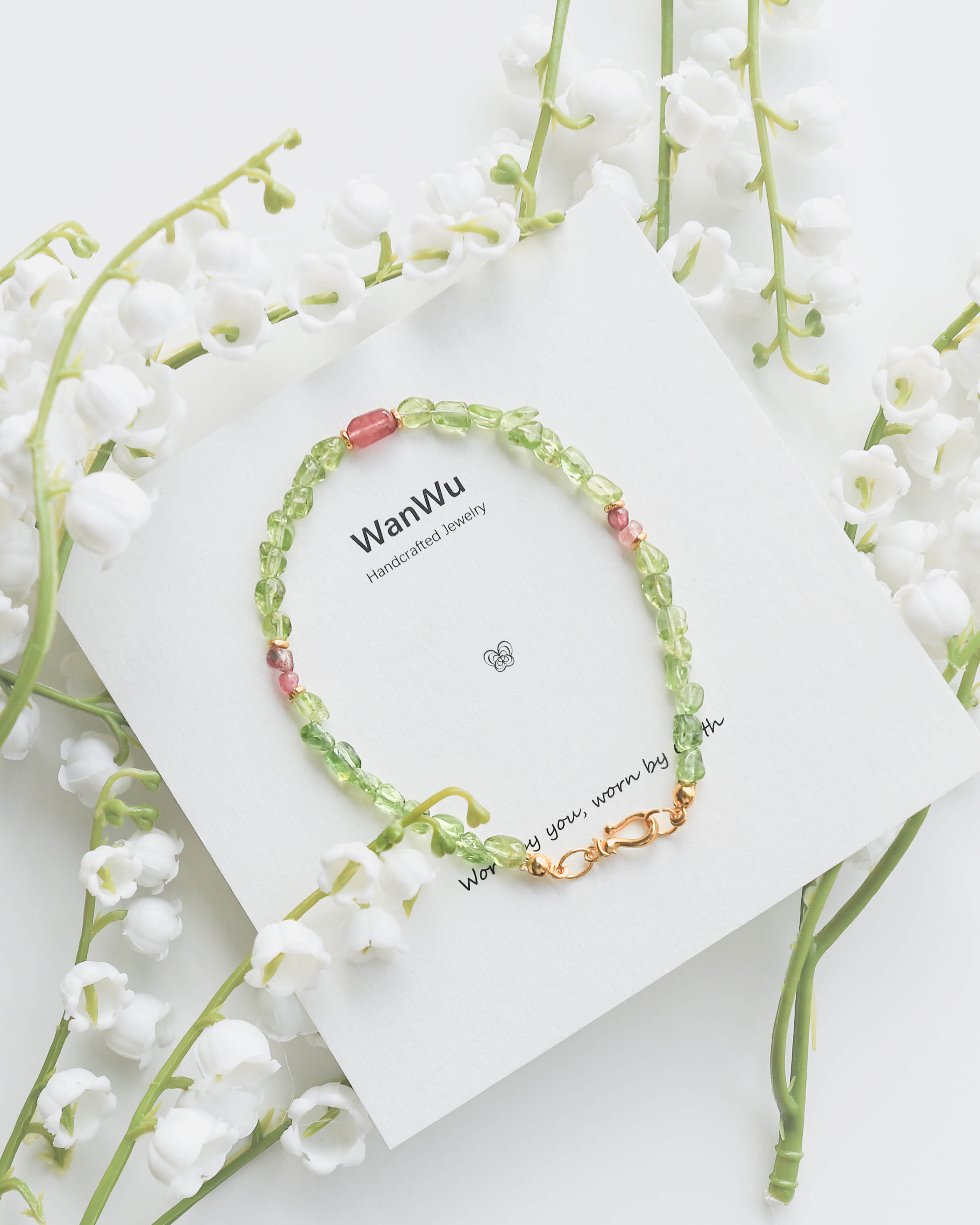 Peridot & Pink Tourmaline Bracelet