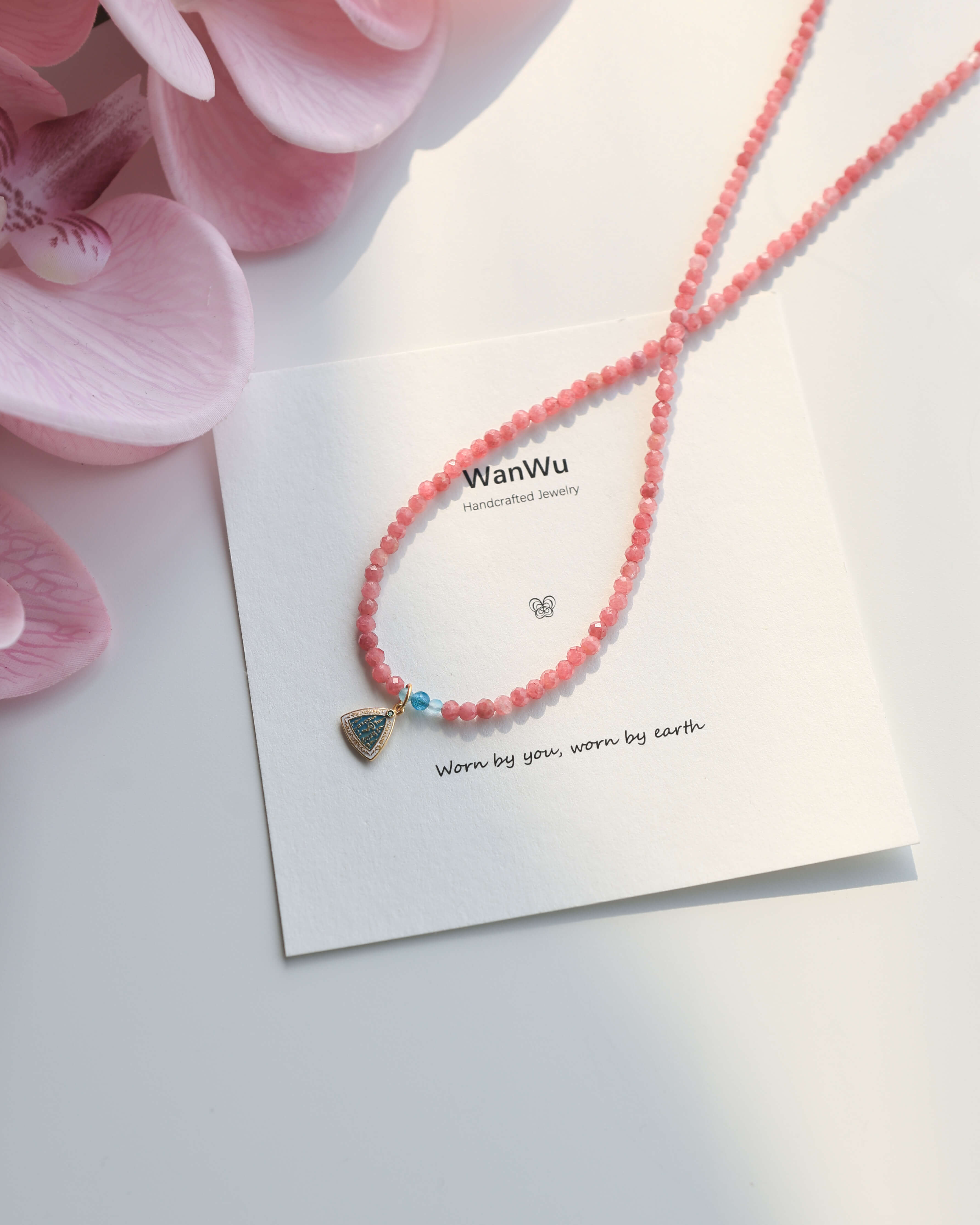Rhodochrosite Lucky Charm Necklace