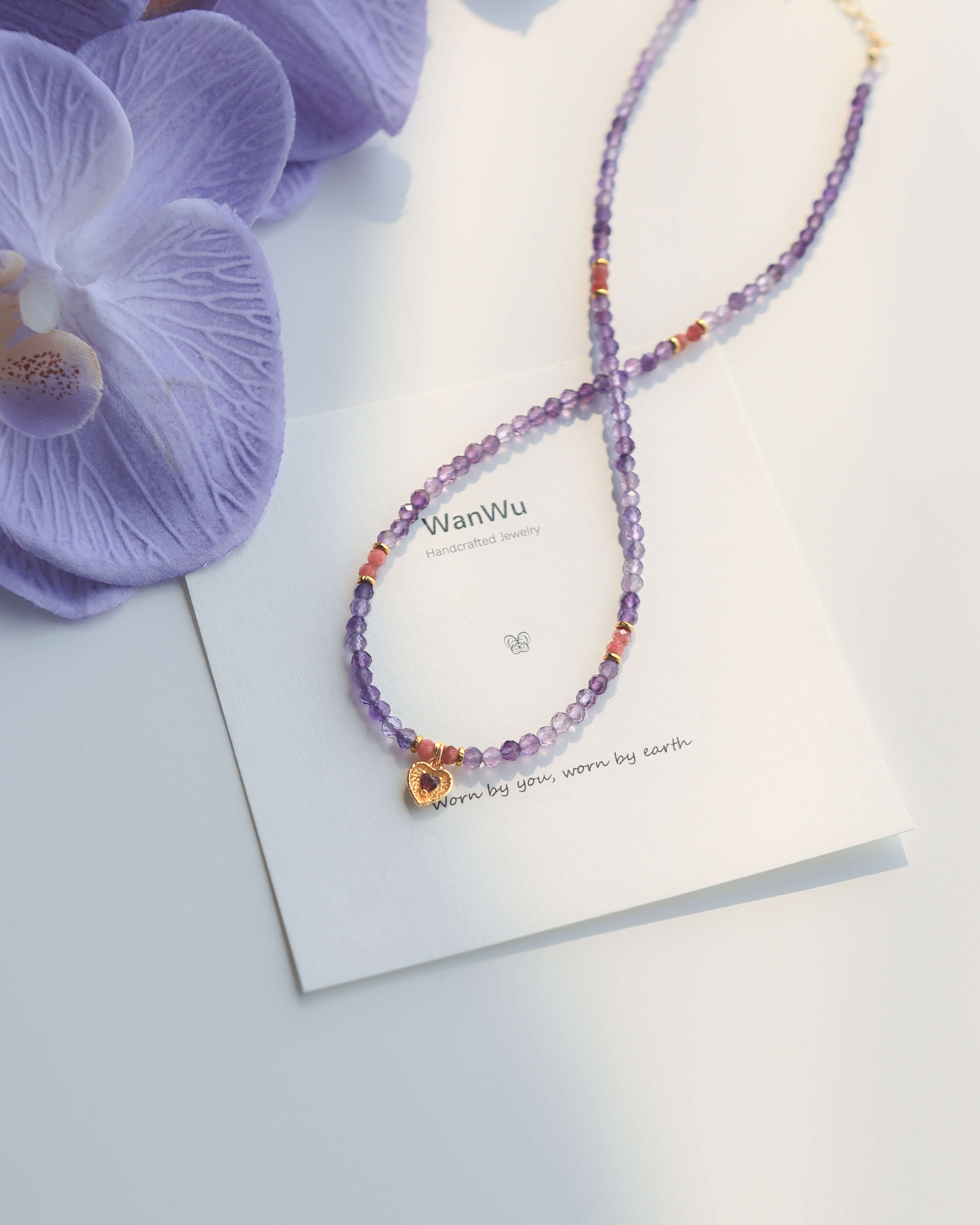 Amethyst & Rhodochrosite Necklace
