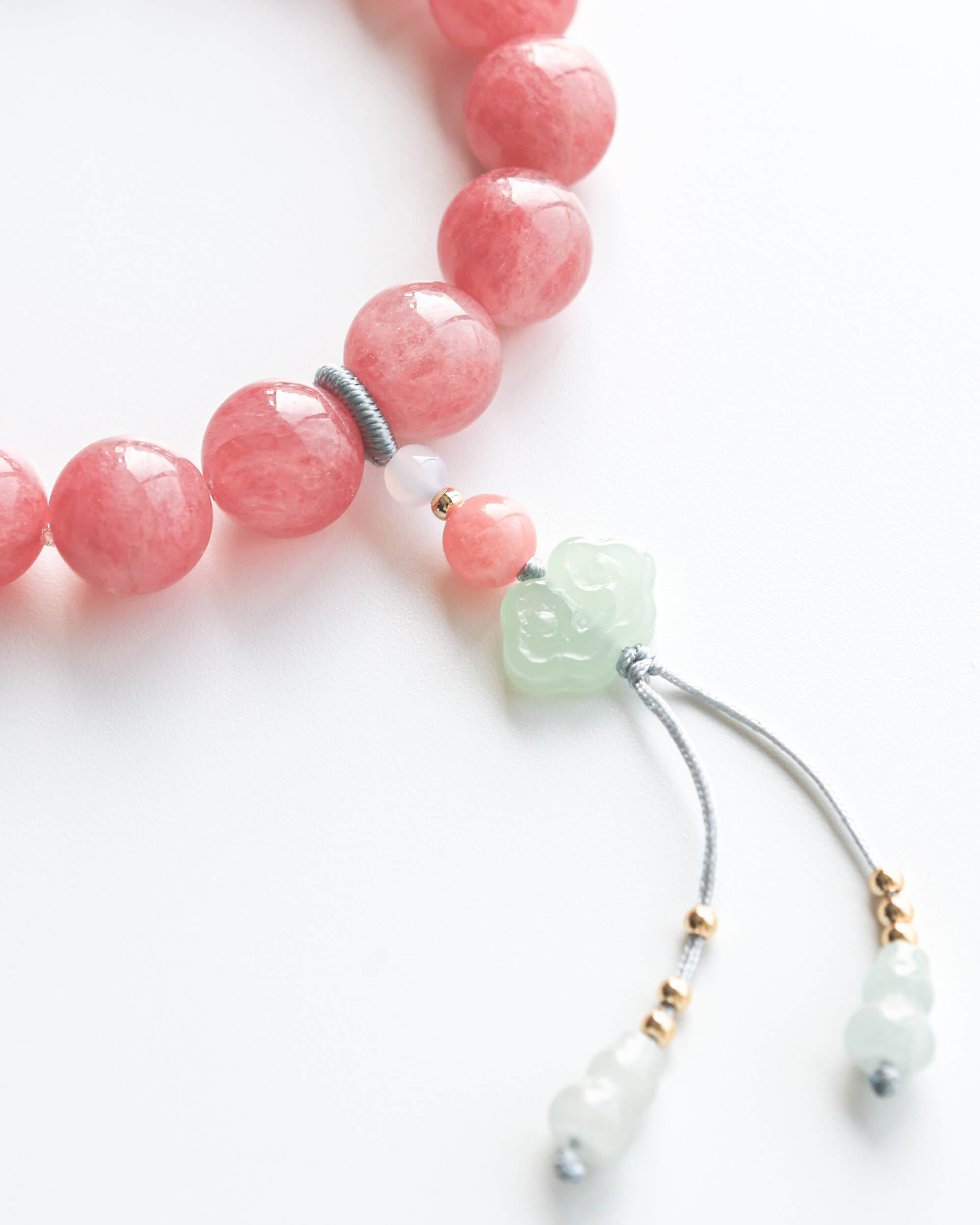 Rhodonite, Blue Jadeite & Nephrite Bracelet