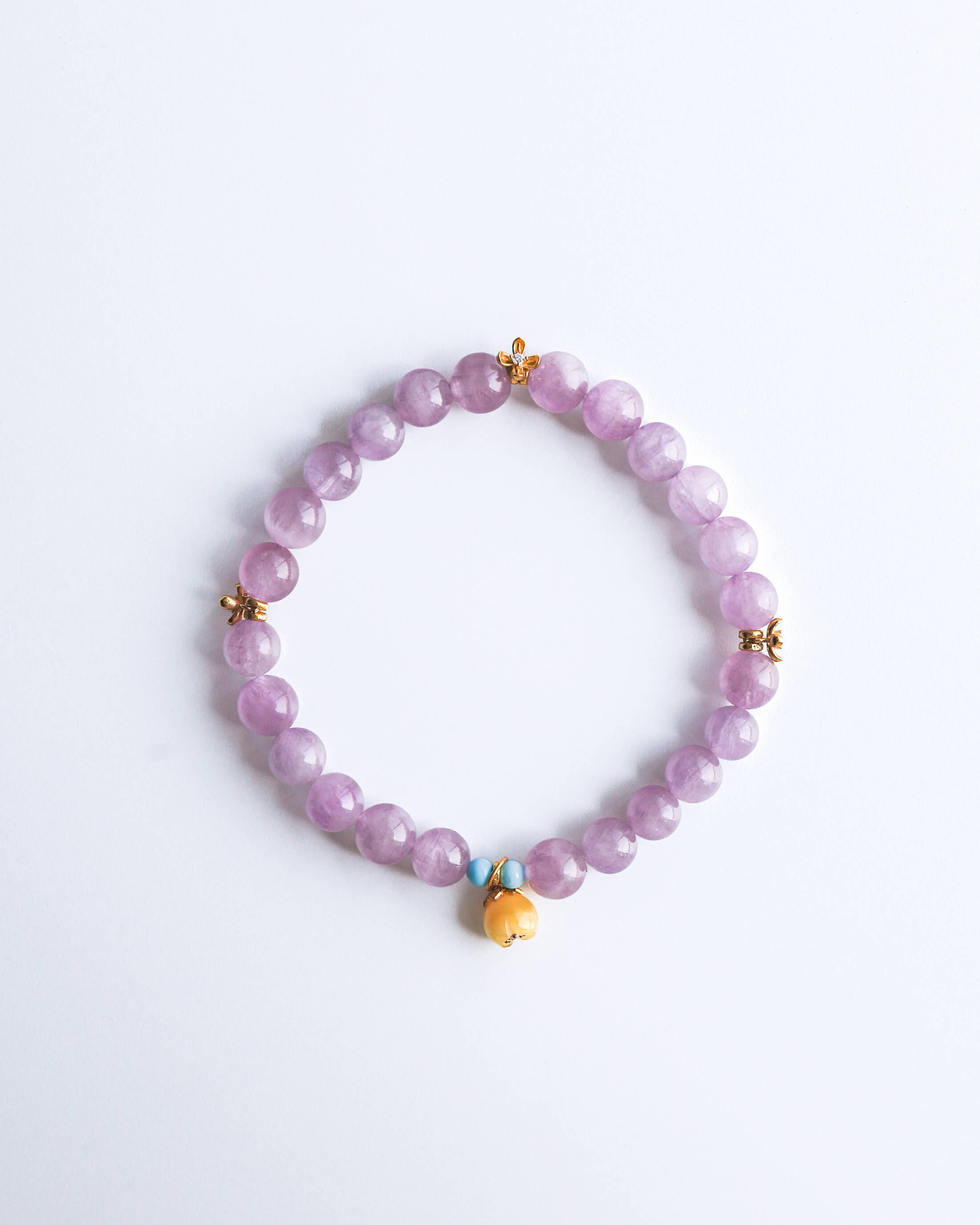 Kunzite & Amber Beaded Bracelet