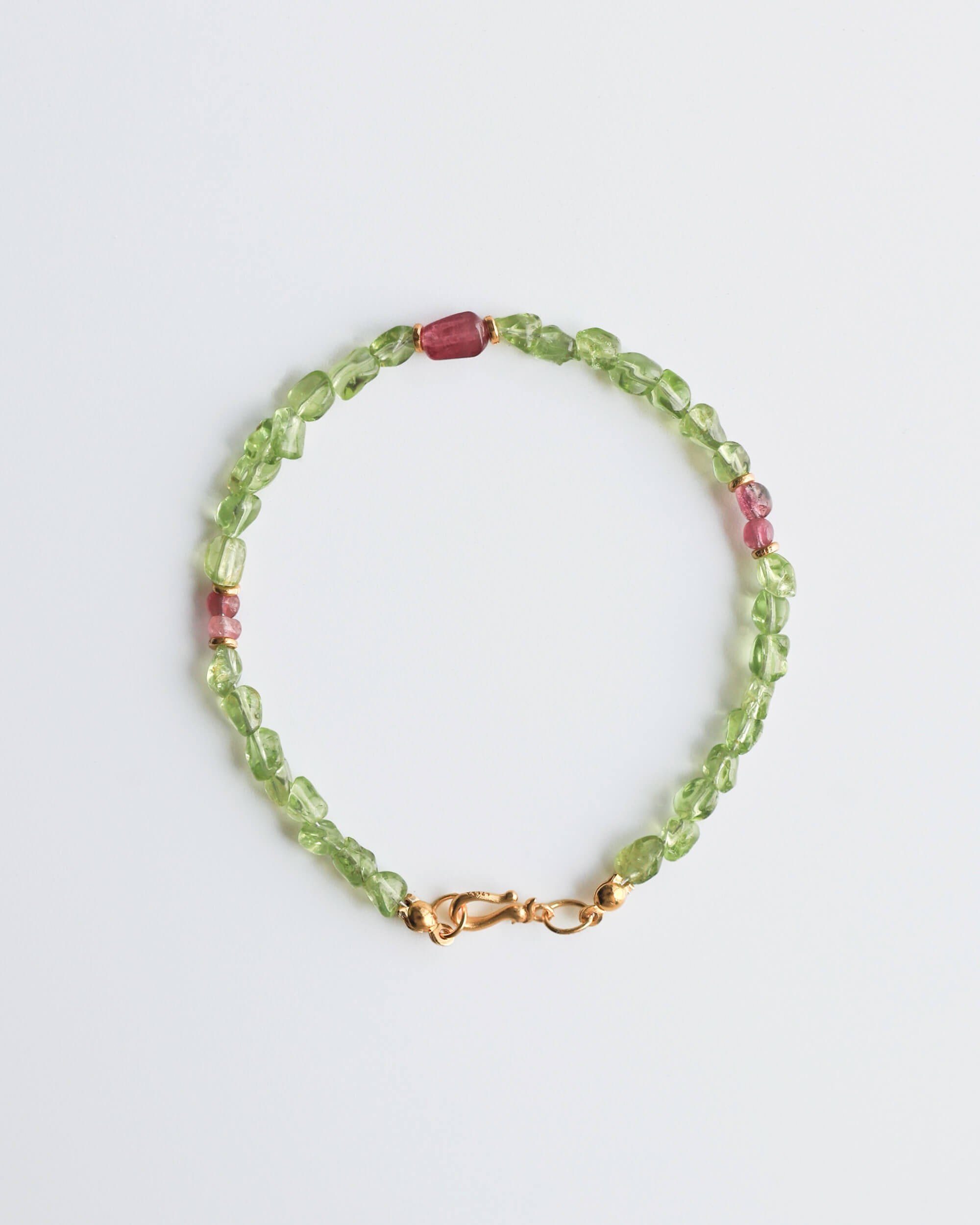 Peridot & Pink Tourmaline Bracelet