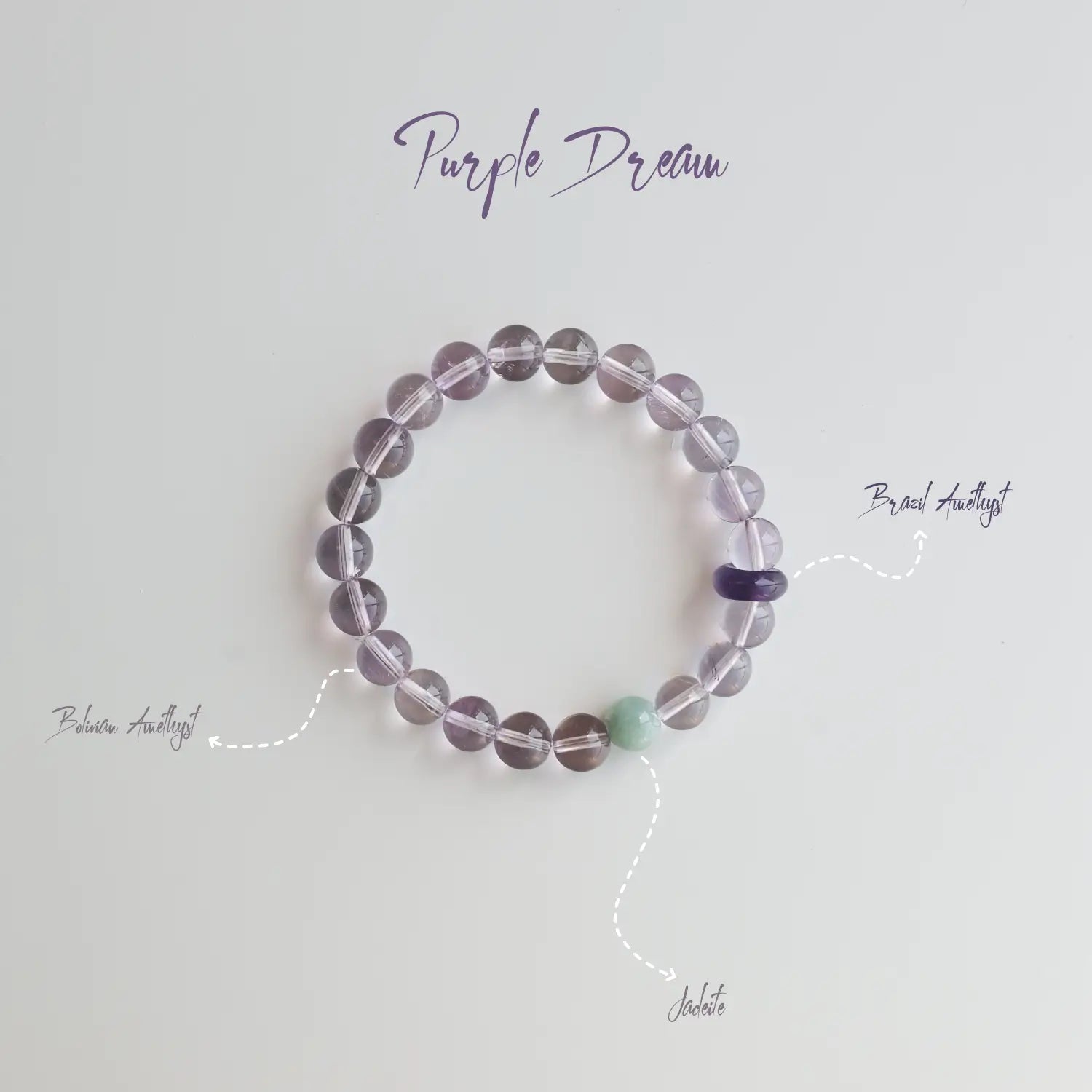 Purple Dream-Amethyst & Jadeite Bracelet - WanWu Jewelry