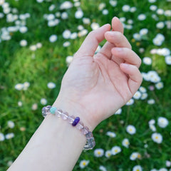 Purple Dream-Amethyst & Jadeite Bracelet - WanWu Jewelry
