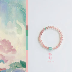 Verdant Pulse-Strawberry Quartz, Aventurine & Fluorite Bracelet - WanWu Jewelry